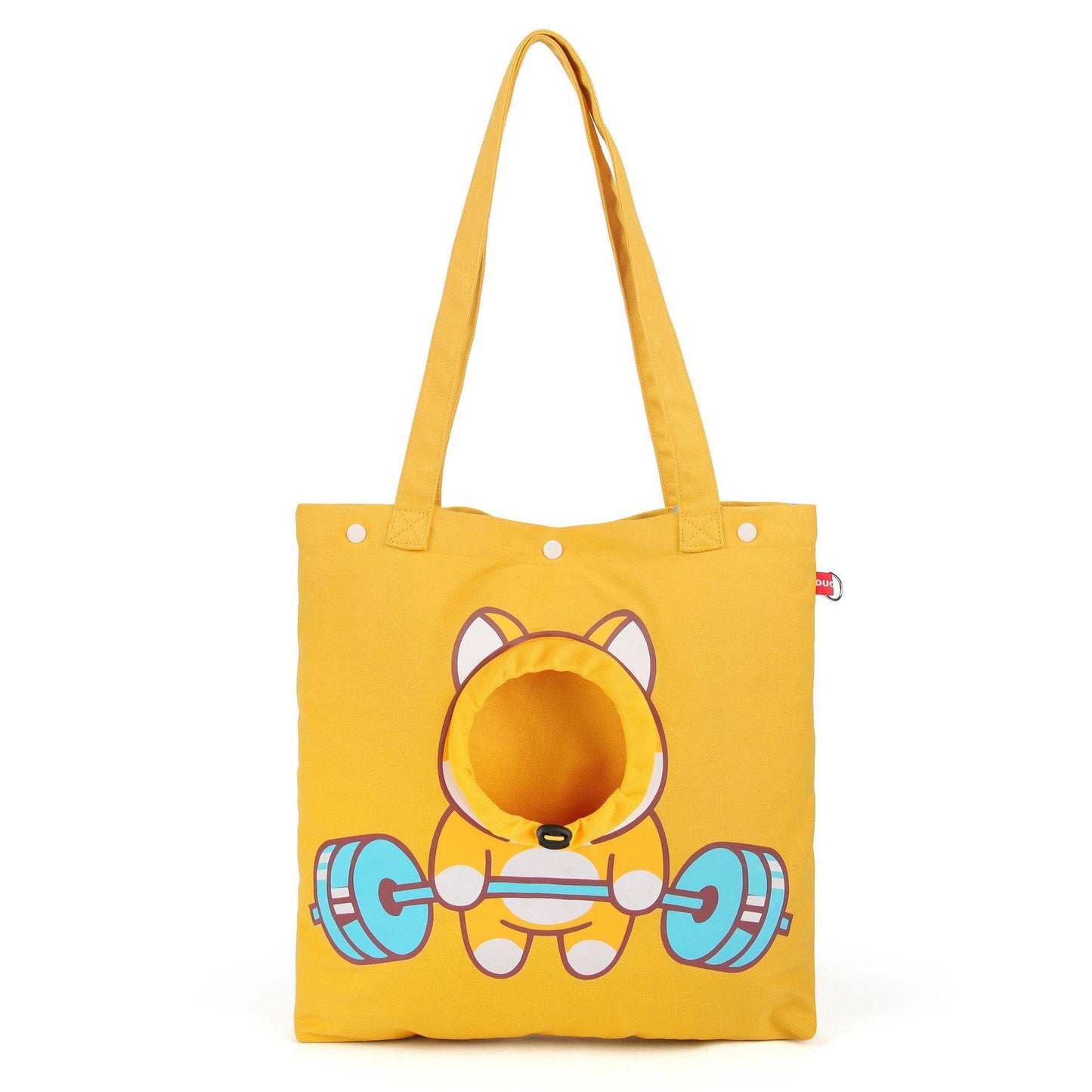 Pet Canvas Shoulder Bag, Cute Animal Shaped Cat Carrier Canvas Bag