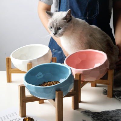 Pet bowl oblique mouth cat bowl food bowl