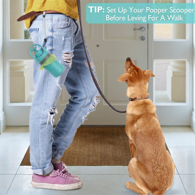 Portable Lightweight Dog Pooper Scooper With Built-in Poop Bag Dispenser Eight-claw Shovel