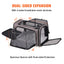 Airline Approved Rolling Pet Carrier With Telescopic Handle And Shoulder Strap