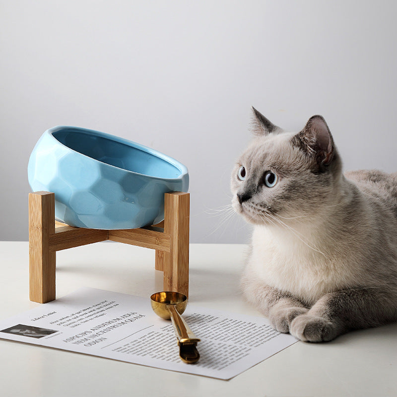 Pet bowl oblique mouth cat bowl food bowl
