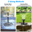 3Tier Solar Bird Bath Fountain With Colorful Light 3 Nozzles