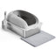 Stainless Steel Cat Litter Box With Lid, Large Cat Litter Box For Big Cats, Scoop And Mat Included