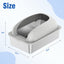 Stainless Steel Cat Litter Box With Lid, Large Cat Litter Box For Big Cats, Scoop And Mat Included