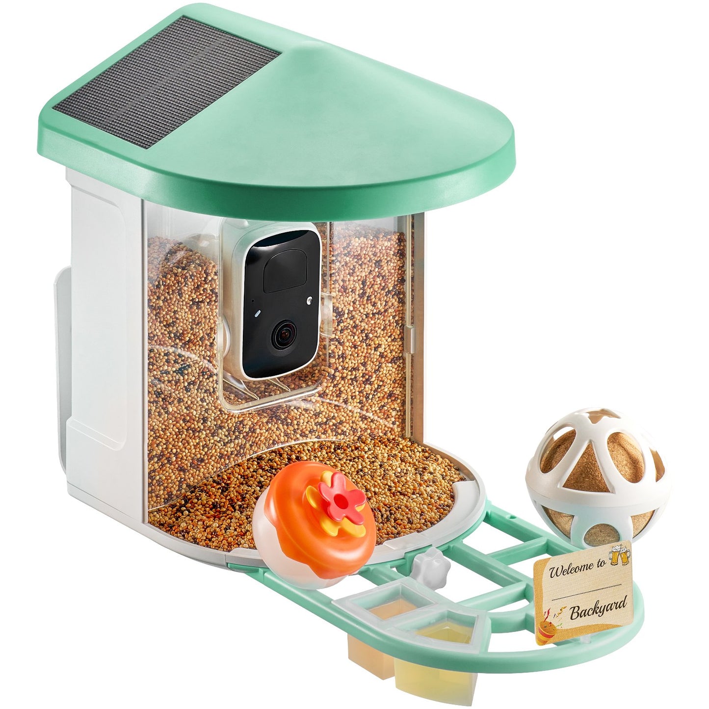 Smart Bird Feeder With Camera 2K HD AI Identify Bird Species Solar-Powered