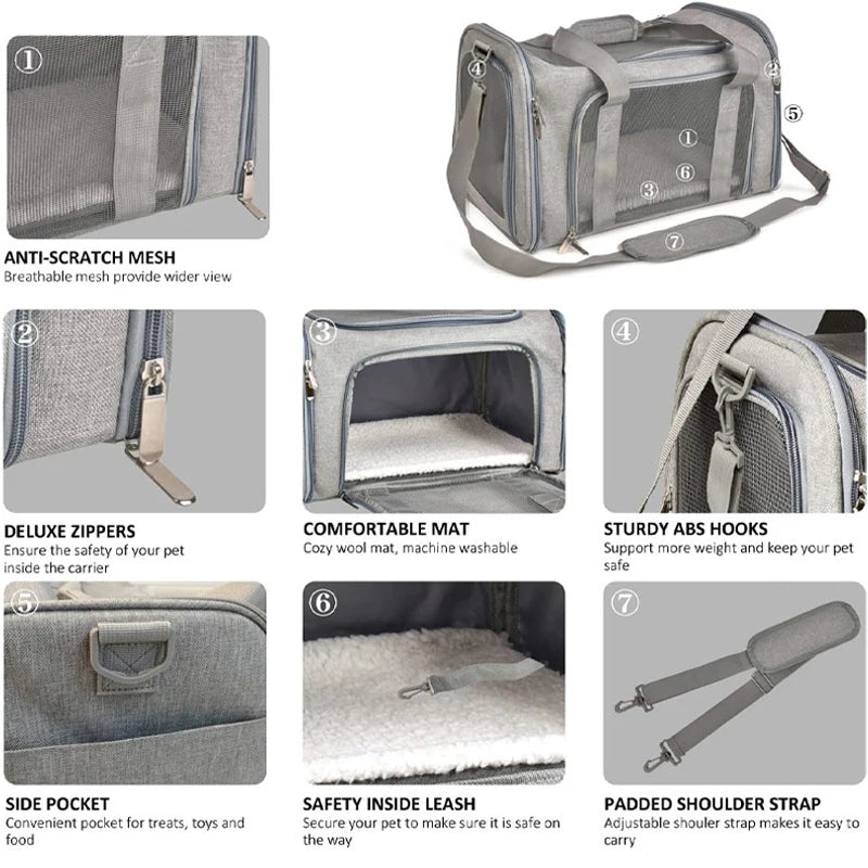 Airline Approved Portable Pet Carrier Bag