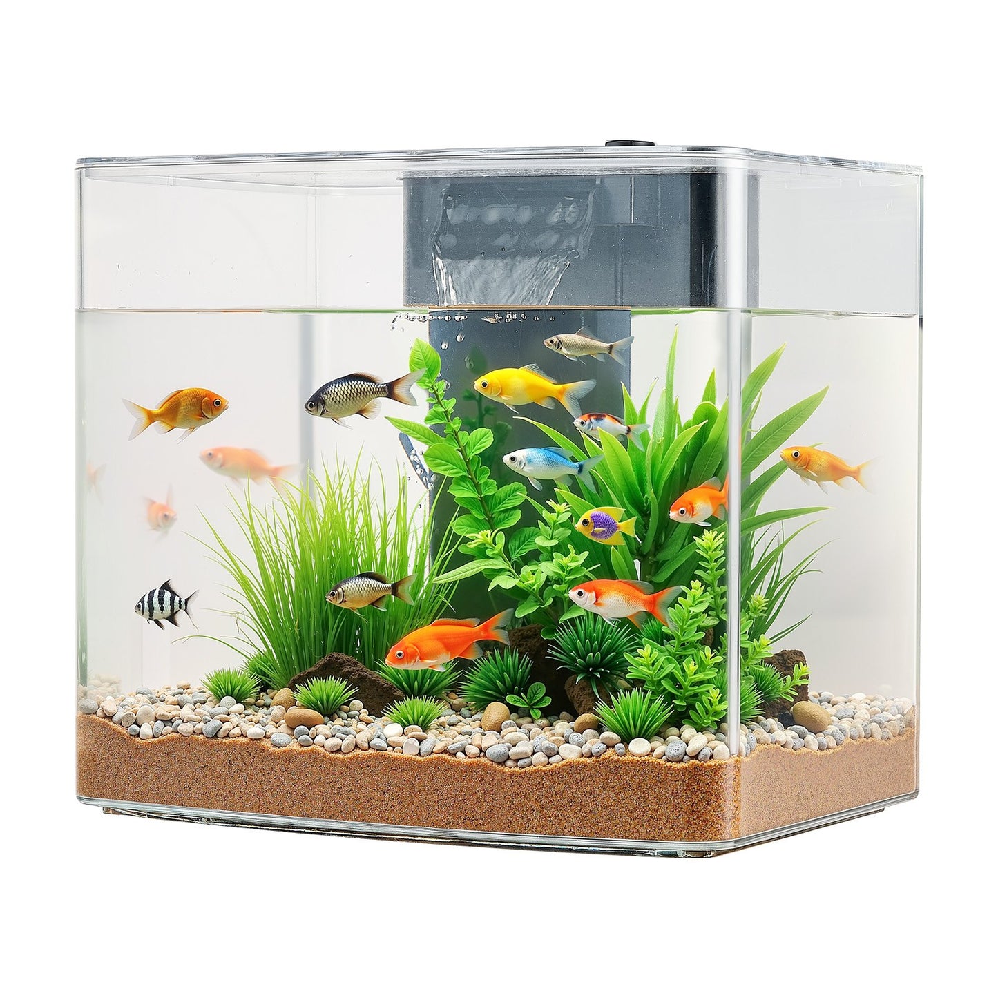 3.5 Gallon Fish Tank Aquarium Smart Arch Clear GPPS 3 Color Self Cleaning