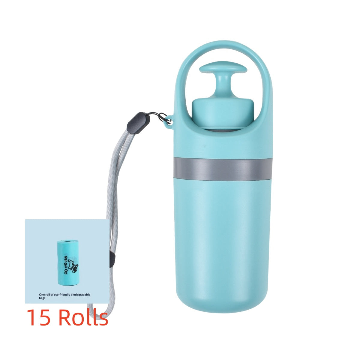 Portable Lightweight Dog Pooper Scooper With Built-in Poop Bag Dispenser Eight-claw Shovel