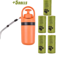 Portable Lightweight Dog Pooper Scooper With Built-in Poop Bag Dispenser Eight-claw Shovel