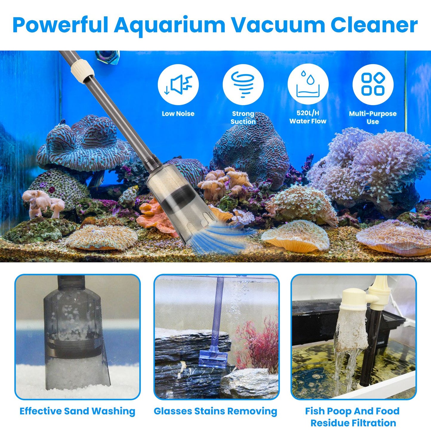 Multifunctional Electric Aquarium Gravel Cleaner Kit