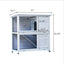 Rabbit Hutch Outdoor, 2-Story Rabbit Cage Indoor With Run, Bunny Cage With 2 Removable No-Leak Trays