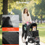 Pet Stroller Foldable 3 Wheels Dog Stroller With Brake Up To 35lbs Travel Camp