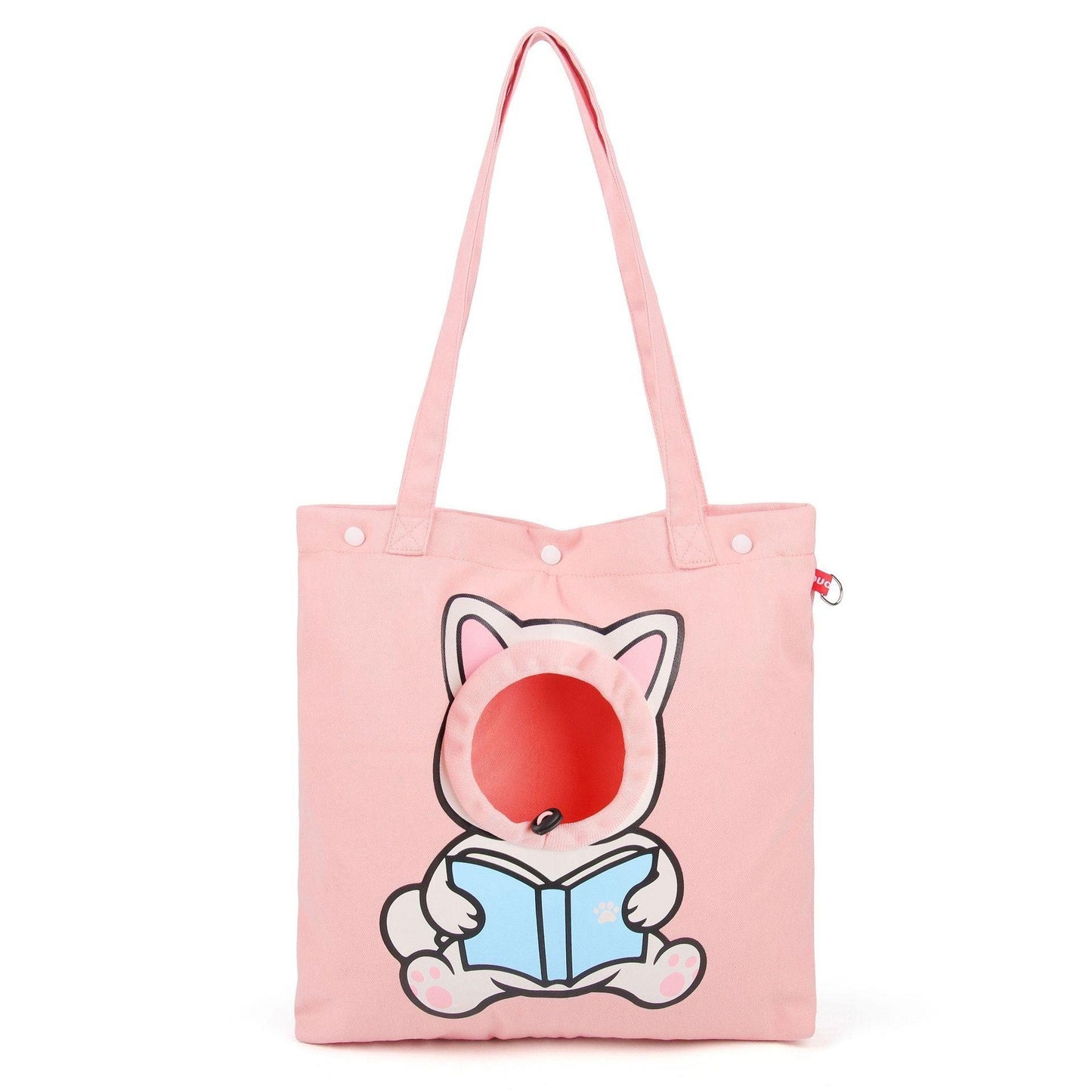 Pet Canvas Shoulder Bag, Cute Animal Shaped Cat Carrier Canvas Bag