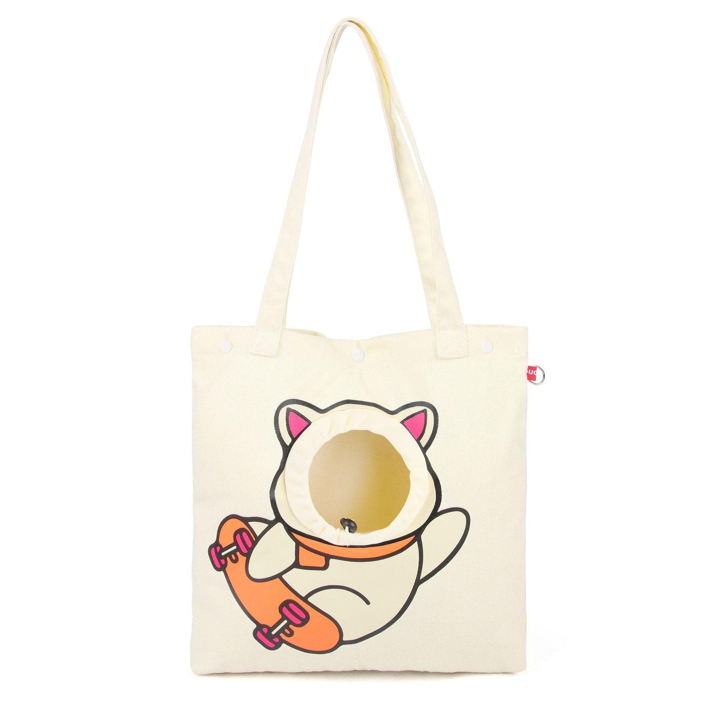 Pet Canvas Shoulder Bag, Cute Animal Shaped Cat Carrier Canvas Bag