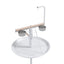 Bird Stand with Wheels, Perches, Feed Bowls, Round Tray for Parrot
